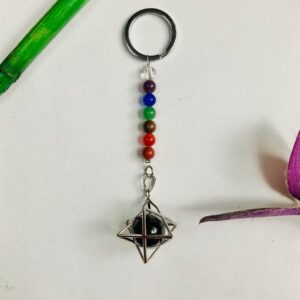 Čakra–merkaba privjesak za ključeve - Oniks