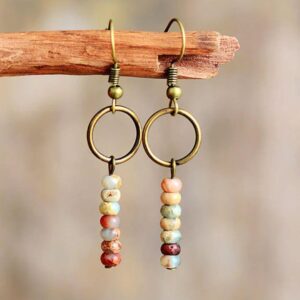 Naušnice Jaspis Vintage Natural