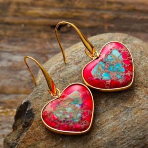 Naušnice Carski Jaspis Srce