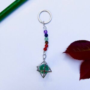 Čakra–merkaba privjesak za ključeve – Aventurin