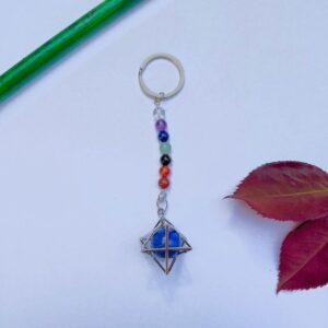 Čakra–merkaba privjesak za ključeve – Lapis Lazuli