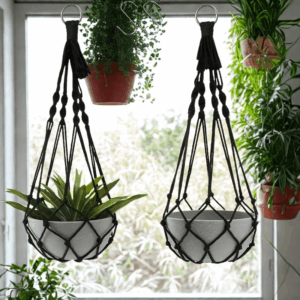 Vintage Macrame držač saksije za cveće 2 kom