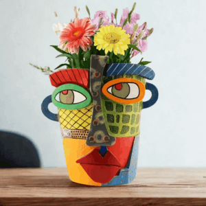 Apstraktna saksija za cvijeće - lice