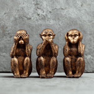 3 Majmuna - u brončanoj boji