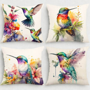Jastučnice s motivom kolibrija set od 4 kom
