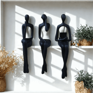 Apstraktna skulptura - Crna 3 kom