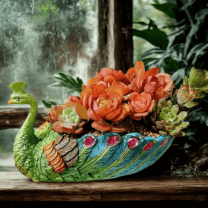 Saksija za cvijeće u obliku pauna