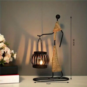 Metalni držač za svijeće - ženska figura