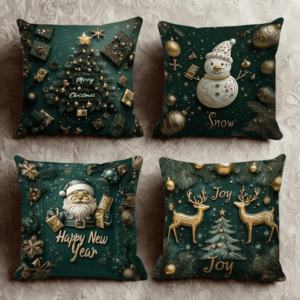 Vintage božićni set jastučnica od 4 komada