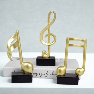 Boho ukras glazbene note 3 kom - zlatni