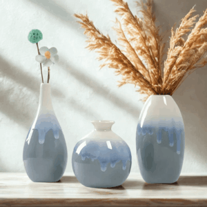 Boho nebesko plava vaza set od 3