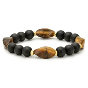 Ogunski oniks - Tigrovo oko Muška Narukvica